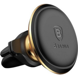 Baseus Magnetic Air Vent Car Mount Holder With Cable Clip Gold (C40141201G13-00) (BASC40141201G13-00)