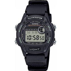 Casio Standard Ψηφιακό Ανδρικό Ρολόι Χρονογράφος με Μαύρο Καουτσούκ Λουράκι W-220H-1AVEF