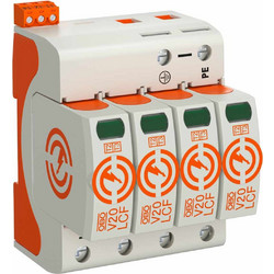 Αντικεραυνικό Τ2 4P 120Ka V20-LCF-4+FS-280 Leakage Current Free 280V Remote Contacts