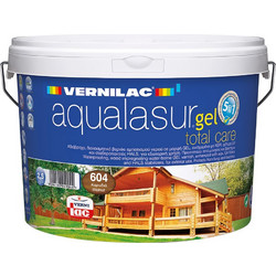 Vernilac Aqualasur Gel 604 Βερνίκι Εμποτισμού Ξύλου Νερού Satin Καρυδιά 2.5lt