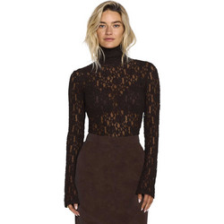 TWIST&TANGO W MARIANA LACE TOP - 911016-MOCHA/BROWN