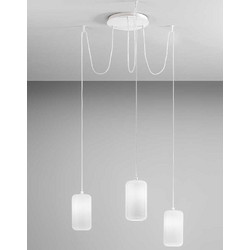 LUCE Κρεμαστό Φωτιστικό Οροφής Τρίφωτο E27 RAIKA-3-ROUND