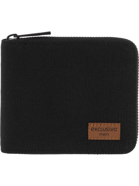 Ανδρικό Πορτοφόλι Μαύρο Καφέ Βινιέτα 11.5x2x9.5cm