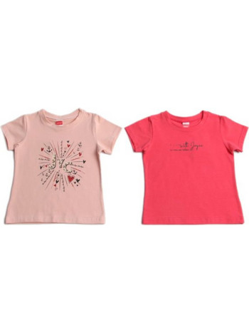Joyce Baby Girl's T-Shirts Set 2P 2311501 Salmon/Fuchsia