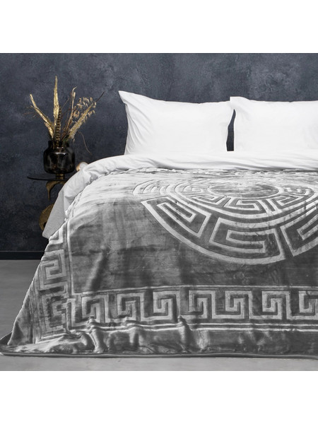 Ανάγλυφη Κουβέρτα Xρώματος Γκρι SLEEPTIME 8720578091157