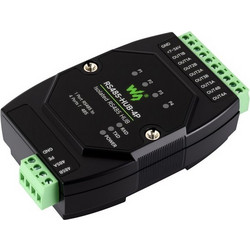 Waveshare Industrial-grade Isolated 4-Ch RS485 Hub, Rail-mount Support, Wide Baud Rate Range