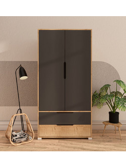 Hanah Home Ντουλάπα Ρούχων Flora 90 Sapphire Oak / Anthracite 90x45x183cm 469ORN1106