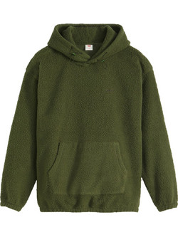 Levi's Ανδρικό Φούτερ Fleece με Κουκούλα & Τσέπες Χακί A1034-0029