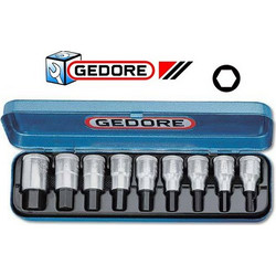 Gedore Καρυδάκια με Μύτες Allen και Καρέ Υποδοχής 1/2'' Σετ 9τμχ