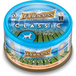 Princess Premium Classic Adult with Chicken, Tuna, Rice, Lobster & Omlette in Jelly 170gr