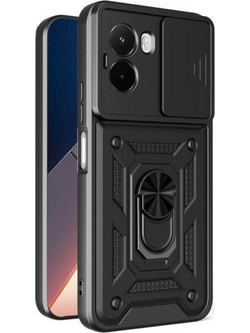 Bodycell Armor Slide Cover Θήκη Xiaomi Poco M7 4G Black