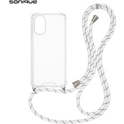 Sonique Armor Clear Θήκη Σιλικόνης με Κορδόνι Oppo A38 White