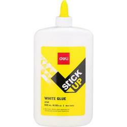 Deli Υγρή Κόλλα Stick Up White Glue Μεγάλου Μεγέθους Γενικής Χρήσης 500ml Χωρίς Διαλύτες