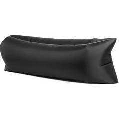 Φουσκωτό Στρώμα & Κάθισμα Ξαπλώστρα Lazy Bag Inflatable Air Sofa 230CM, σε μαύρο χρώμα