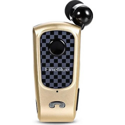 Fineblue F-Plus Ακουστικό Bluetooth In Ear Πέτου Gold