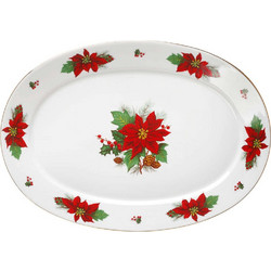 Χριστουγεννιάτικη Πιατέλα Poinsettia 06.241.08 24cm Multi Cryspo Trio