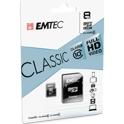 Emtec Gold microSDHC 8GB Class 10 + Adapter