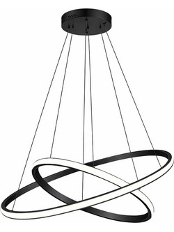 Powertech Κρεμαστό Φωτιστικό Οροφής Δίφωτο LED με Φυσικό Λευκό Φως Μαύρο PT-1529