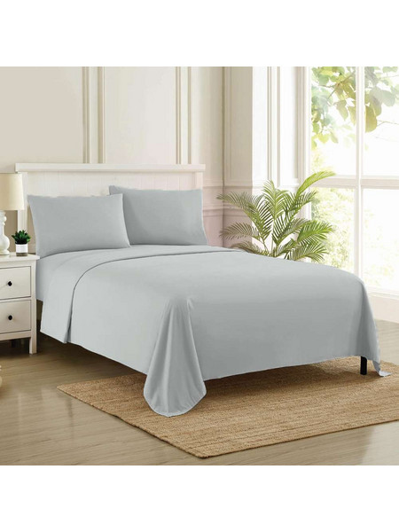 Παπλωματοθήκη Μεμονωμένη Υπέρδιπλη Solid Light Grey 1Τμχ 230X240 Espree