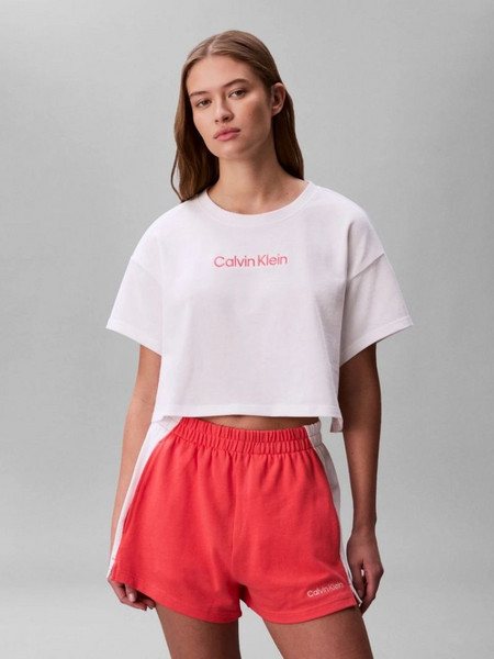 Calvin klein Crop Top Tee LV00Q61201 - Classic White