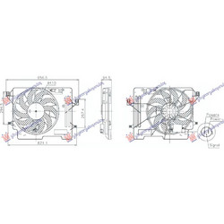 ΒΕΝΤΙΛΑΤΕΡ ΨΥΓΕΙΟΥ ΚΟΜΠΛΕ 1.0 ΒΕΝΖΙΝΗ - 1.5 TDCI (250W) (2PIN) (NISSENS) για FORD FOCUS 14-18