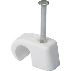 Στηρίγματα Καλωδίων Lux-Tools O 4-7 Mm - Λευκά (15 Τμχ.)