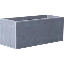 Supergreens Γλάστρα Πήλινη Ορθογώνια Moody Γκρι M 60x30x30 εκ