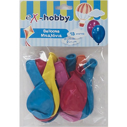 ΜΠΑΛΟΝΙΑ eX-HOBBY 21-28cm ΜΕΤΑΛΙΖΕ ASSORTED 12τεμ 401492
