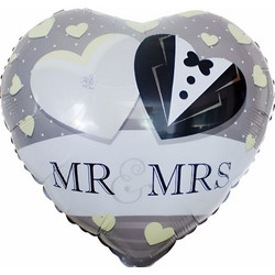 18 Μπαλόνι Καρδιά Mr and Mrs 207VE238