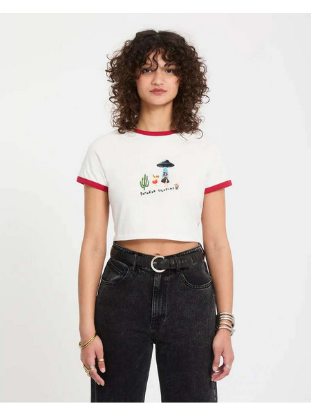 Volcom Mickey Mason crop top - Off White