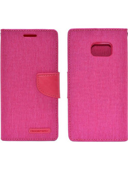 Θήκη Book Goospery Canvas Diary for Samsung SM-G930F Galaxy S7 Ρόζ by Mercury