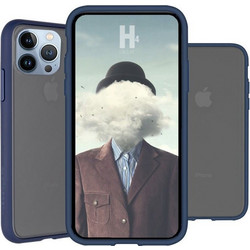 Mercury Peach Garden Bumper Back Cover Navy Blue (iPhone 13 Pro)