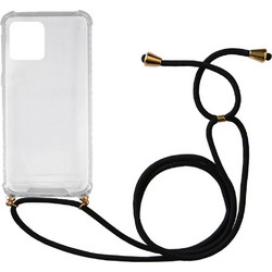 Ancus Crossbody Back Cover Transparent / Black (iPhone 12 / 12 Pro)