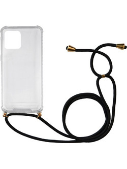 Ancus Crossbody Back Cover Transparent / Black (iPhone 12 / 12 Pro)