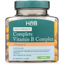 Holland & Barrett Max Strensth Complete Vitamin B Complex & Vitamin C 60 Ταμπλέτες