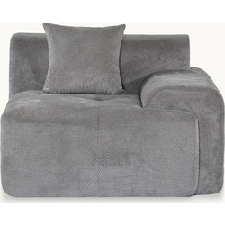 RAVENNA Κάθισμα 1.5 Θέσεων Δεξιά Γωνία Αδιάβροχο Bormio Stone Grey 104 x 102 x 70