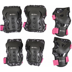 Byox Σετ Παιδικά Προστατευτικά Ποδηλάτου Dazzle M (25-50kg) - Pink