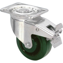 Adam Hall 37026 Ρόδα Με Φρένο Πράσινο Πέλμα Guitel Heavy Duty 100mm - Adam Hall