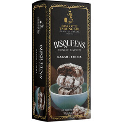 Bisqueens Crinkle Cocoa 180g | 4 τεμάχια | Biscotti Tsoungari