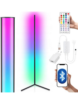 LIGHT4ME WALL POLE 1 corner standing floor lamp RGB LED white wireless remote Bluetooth app 152 cm