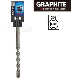 Graphite Τρυπάνι Τετράκοπο SDS-Plus 16x260mm 57H472 Τετράκοπο Διαμαντοτρύπανο Καρβιδίου με SDS Plus Στέλεχος για Δομικά Υλικά 16x260mm 57H472