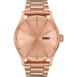 Nixon Sentry SS Ανδρικό Ρολόι με Ροζ Χρυσό Μεταλλικό Μπρασελέ A356-897-00