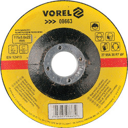 VOREL Δίσκος Λείανσης Σιδήρου - 115mm