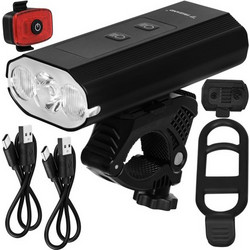 Trizand Φως Ποδηλάτου LED 1300lm με Πίσω Φως, Powerbank, USB-C, IP65 27800