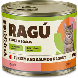Ραγού Γαλοπούλα και Σολομός για γάτες Yoggies 185g