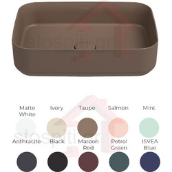 Isvea Counter-Top Επικαθήμενος Νιπτήρας Μπάνιου Πορσελάνης 50x36cm Καφέ 10NF65050-2H