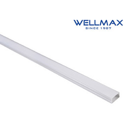 ΠΡΟΦΙΛ ΑΛΟΥΜΙΝΙΟΥ ΕΠΙΤΟΙΧΟ ΓΙΑ ΤΑΙΝΙΕΣ LED 18.5mm ΜΕ ΟΠΑΛ ΚΑΛΥΜΜΑ L=2m ΚΑΙ ΕΞΑΡΤΗΜΑΤΑ WELLMAX