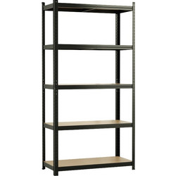 ΡΑΦΙΕΡΑ ΜΕΤΑΛΛΙΚΗ 90x40x180 ΜΑΥΡΗ 175kg 5 ΡΑΦΙΑ MDF