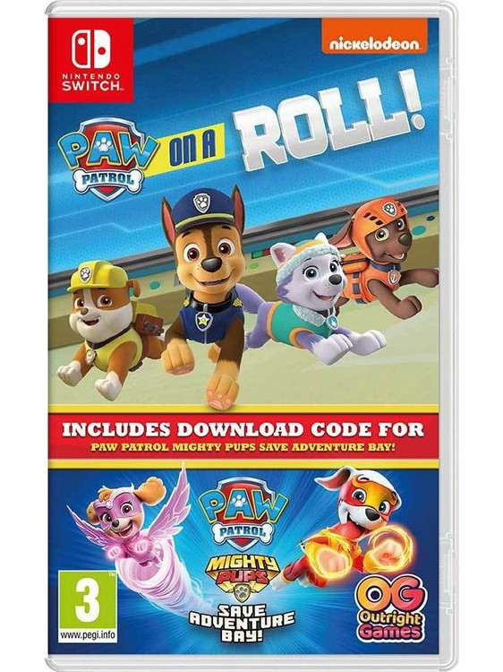 Paw Patrol On A Roll & Paw Patrol Mighty Pups Save Adventure Bay Bundle Nintendo Switch