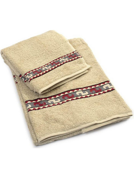 Πετσέτα Σετ 2 τεμ ZUCCHI 40X60,60X110 Jacquard Μπεζ 100% Cotton Dimcol